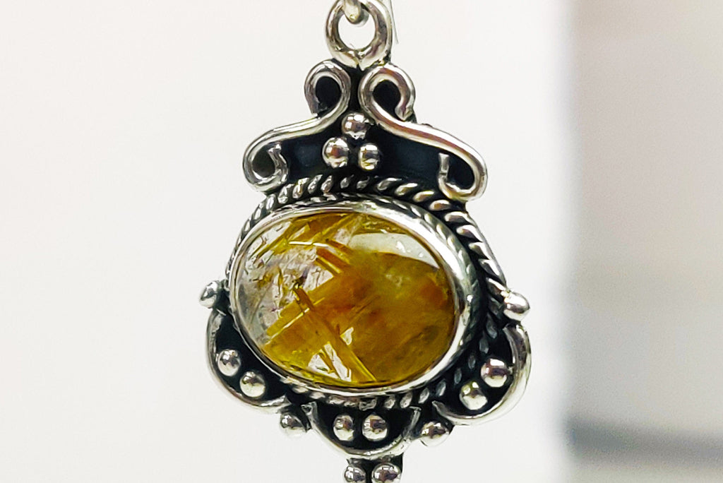 Sterling Silver Lemon Quartz Stone Earrings