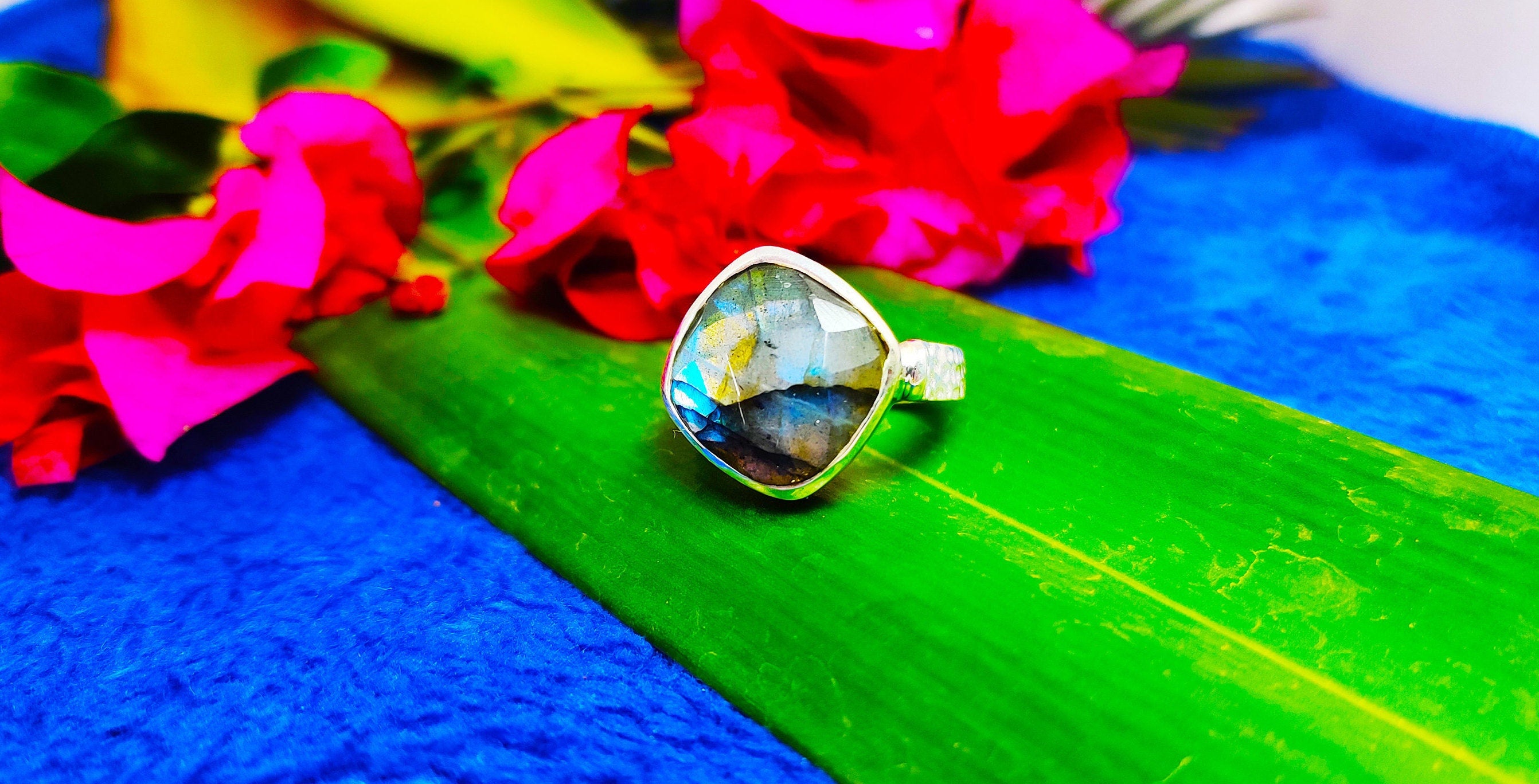 Sterling Silver Leborite Stone Ring
