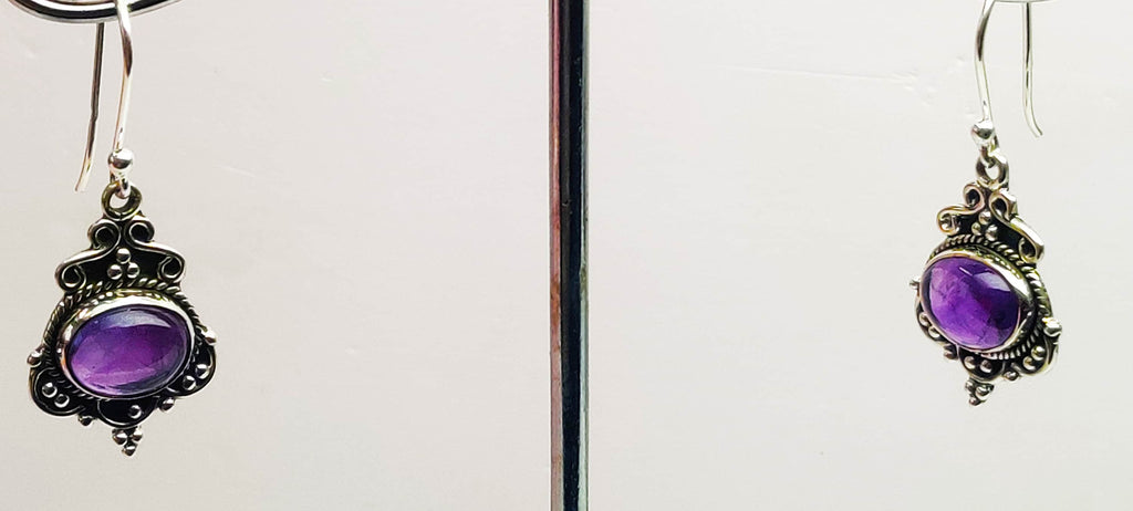 Sterling Silver  Amethyst Earrings