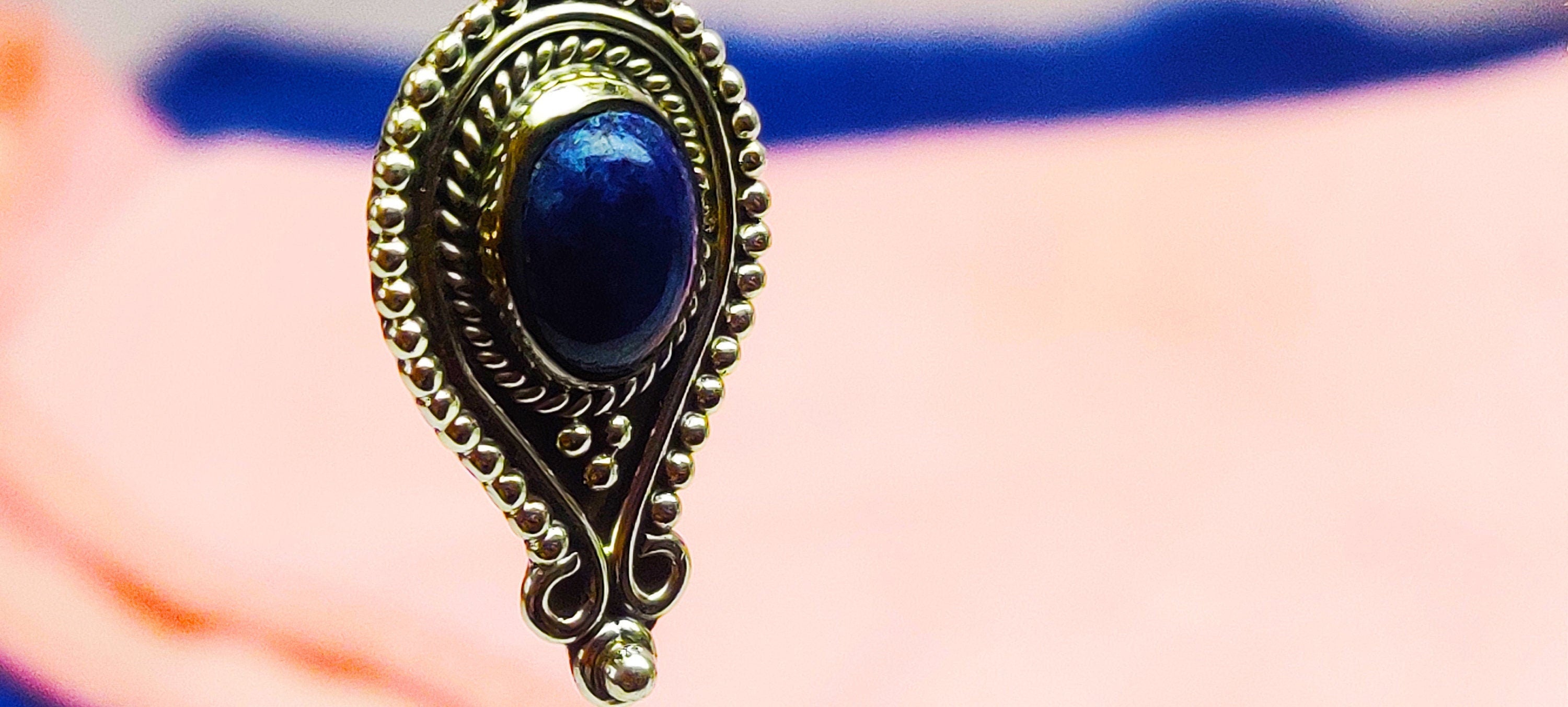 Sterling Silver Lapis Lazuli Stone Earrings