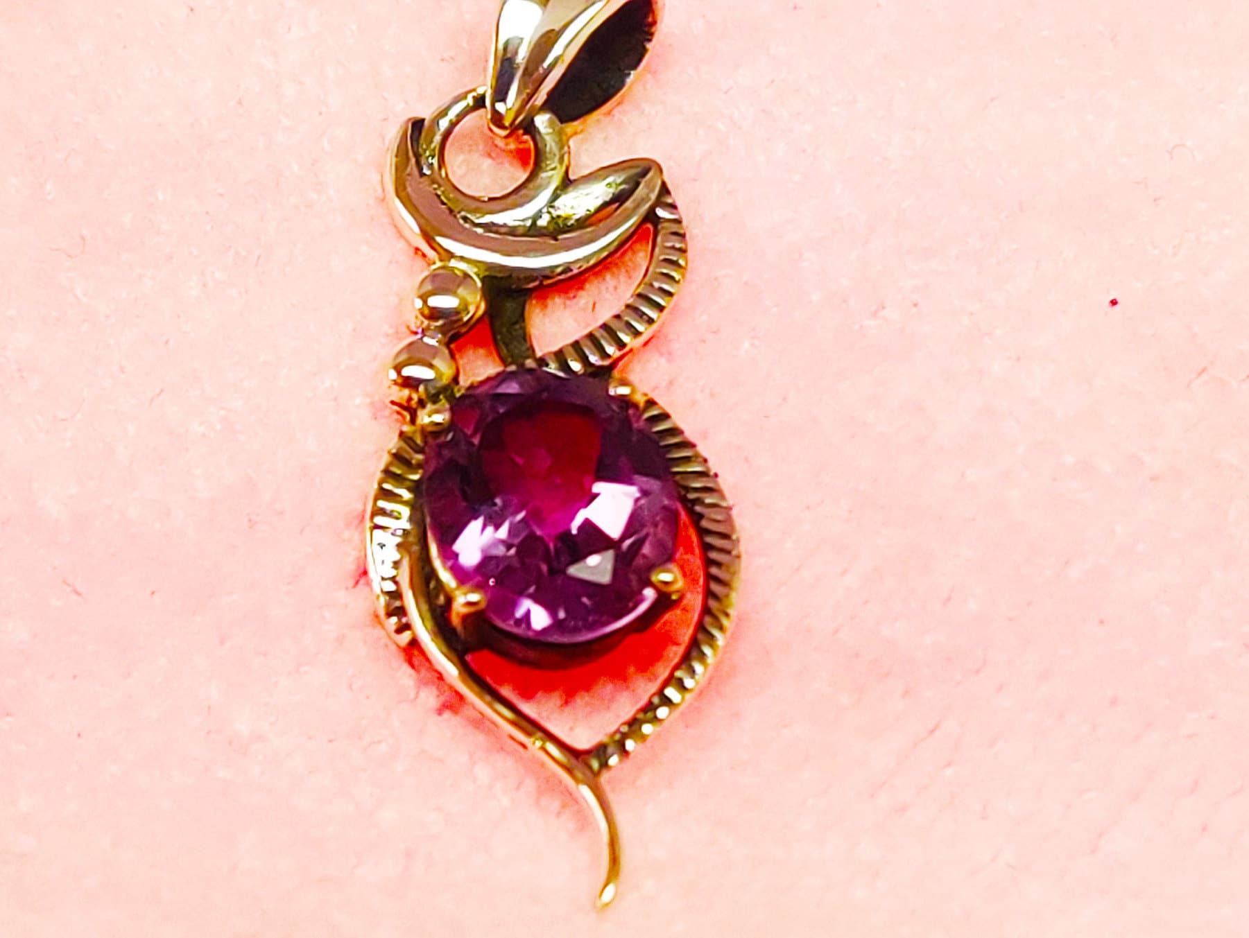 Sterling Silver Amethyst Stone Pendant