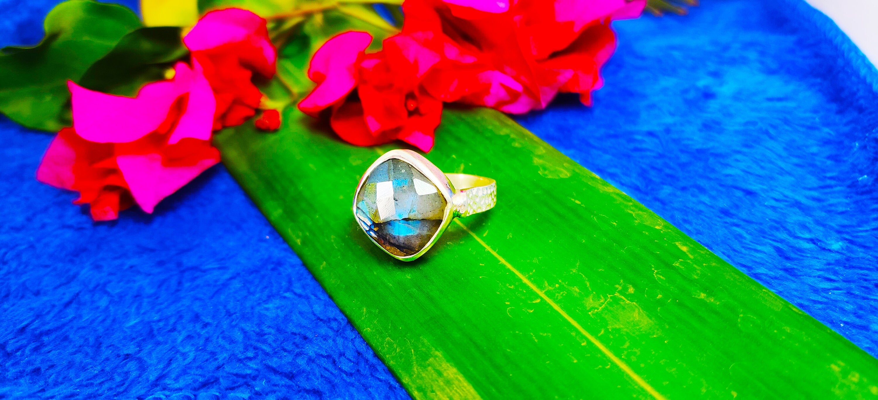 Sterling Silver Leborite Stone Ring