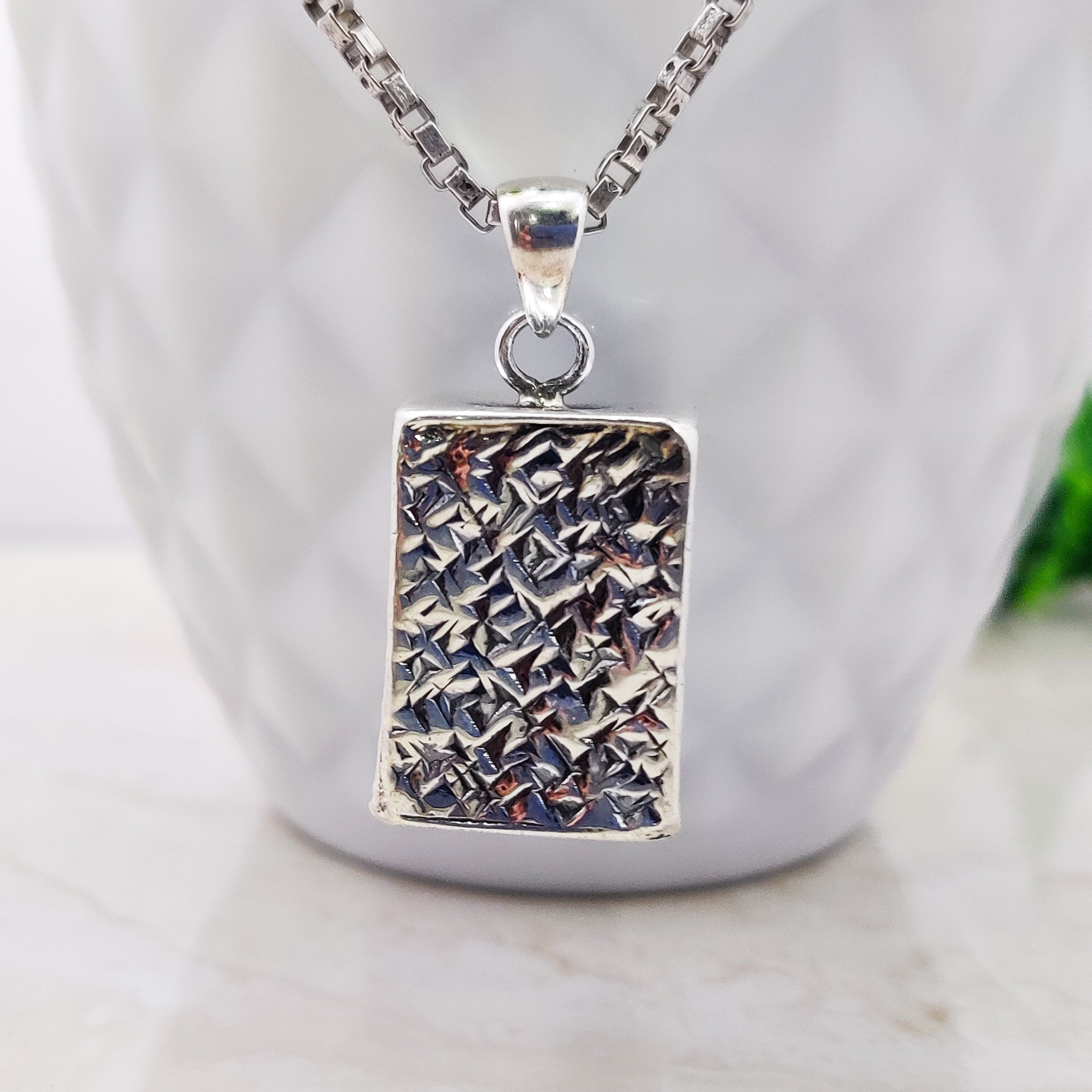 Sterling Silver Natural Boho Large Pendant