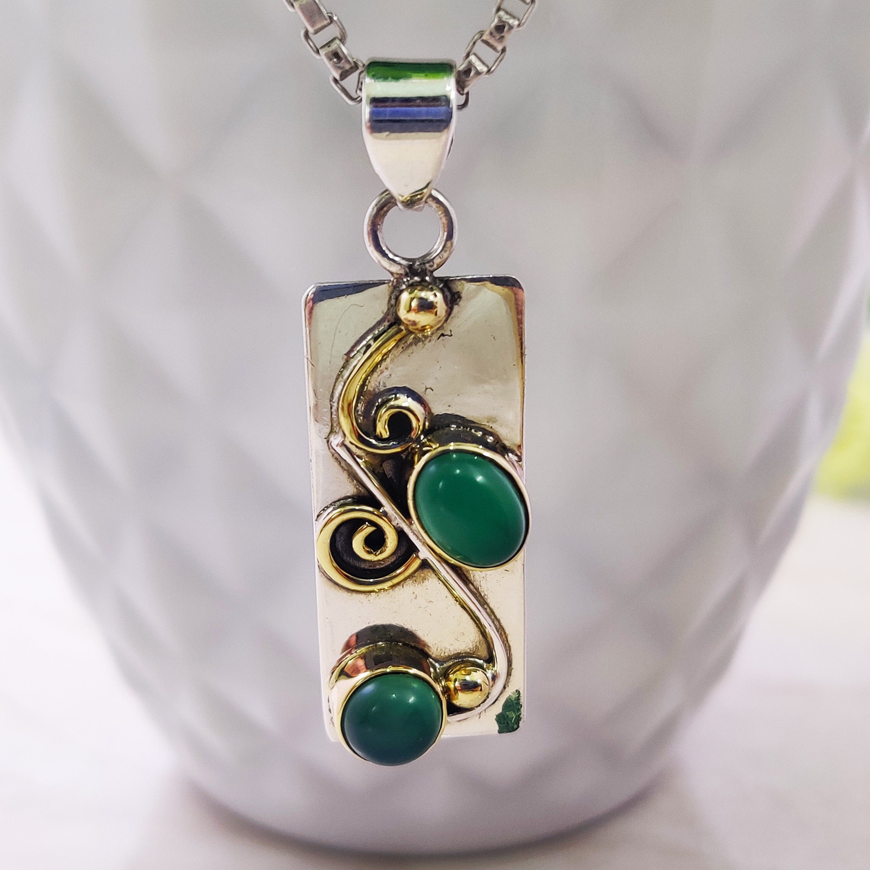 Sterling Silver Natural Amethyst Boho  Pendant