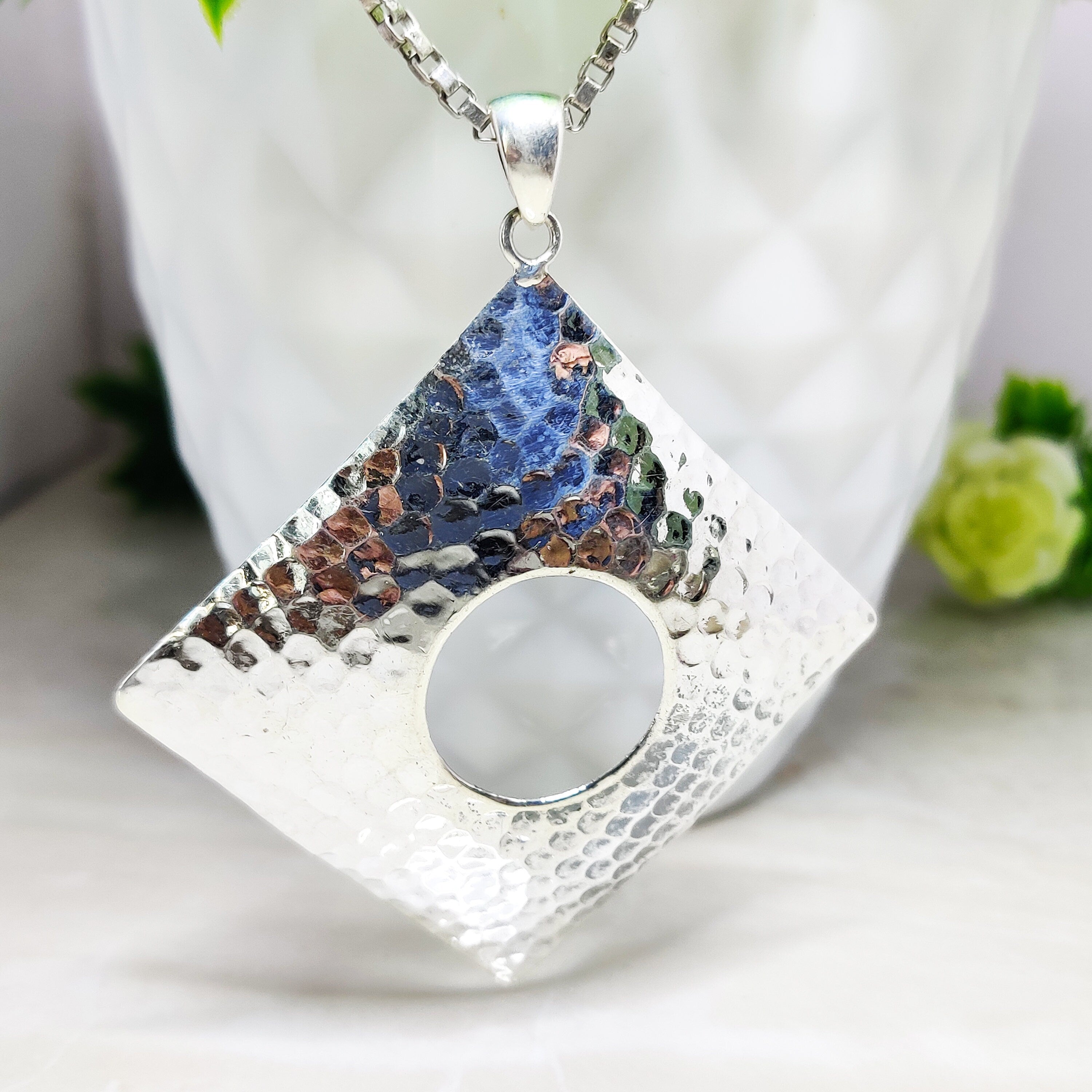 Sterling Silver 925 Silver Boho Pendant Big Size Pendant