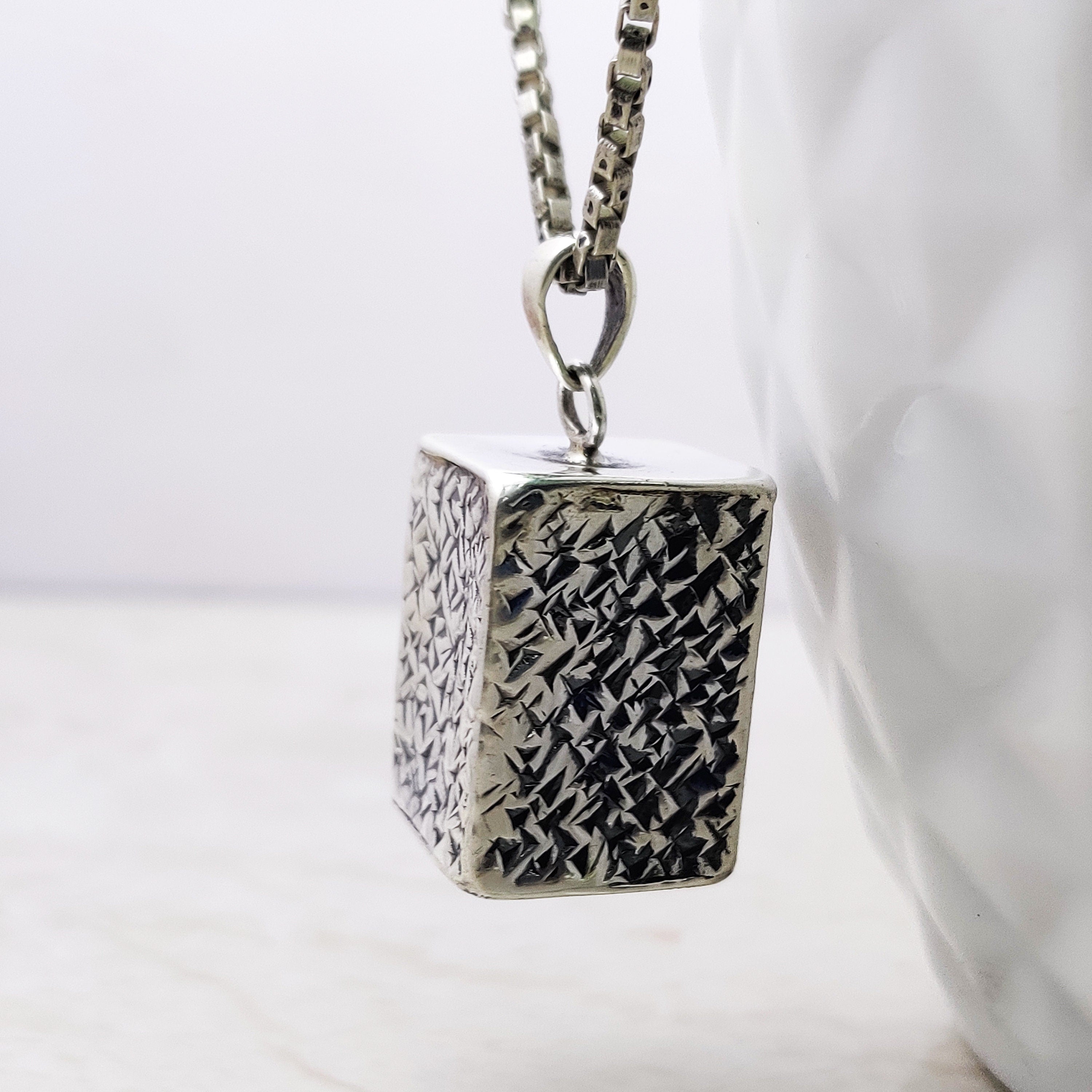 Sterling Silver Natural Boho Large Pendant