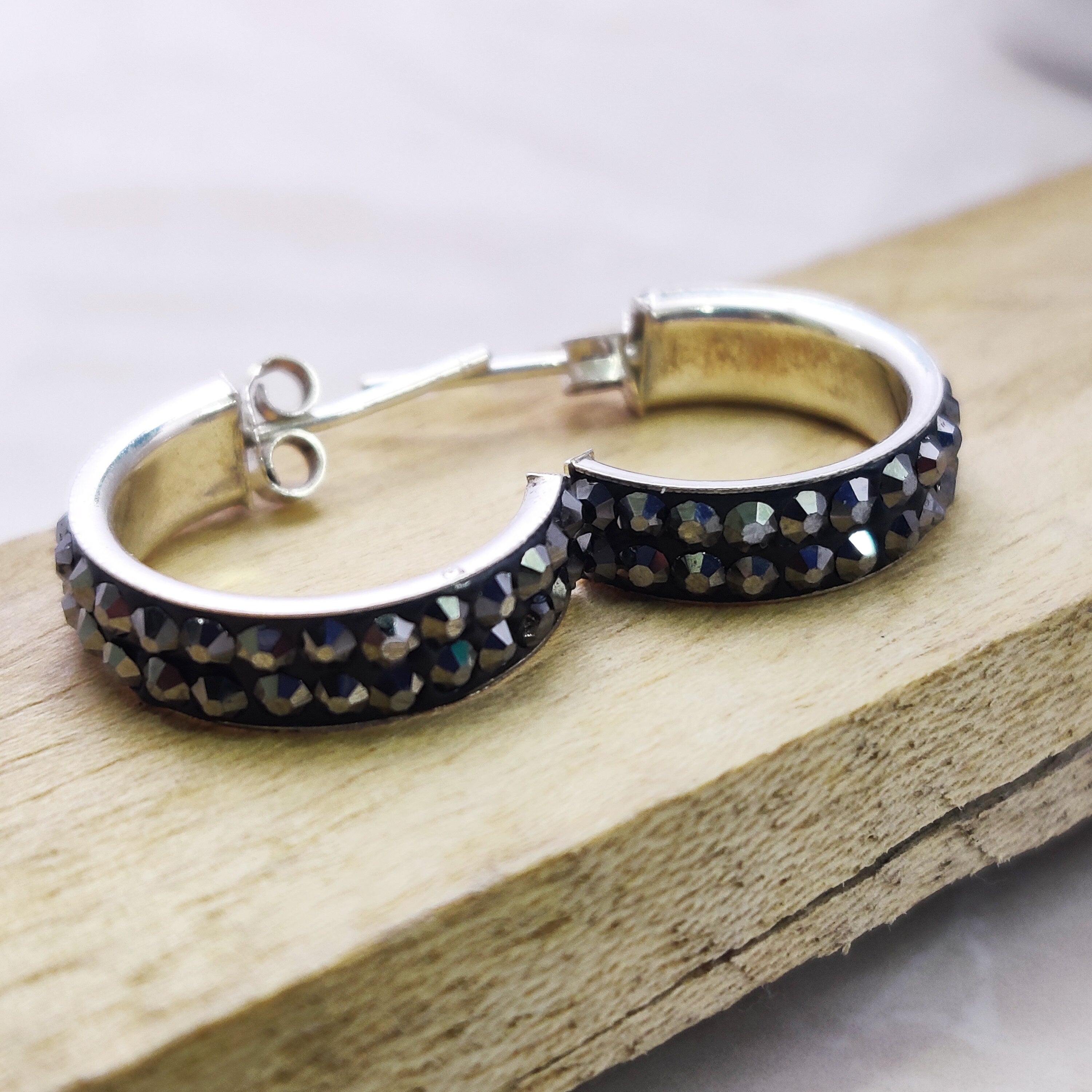 Natural Black Diamond Moissanite Boho Round Drop Earrings,Boho,Birth Month Stone Earrings 925 Sterling Solid Silver Earring,Gemstone Earring