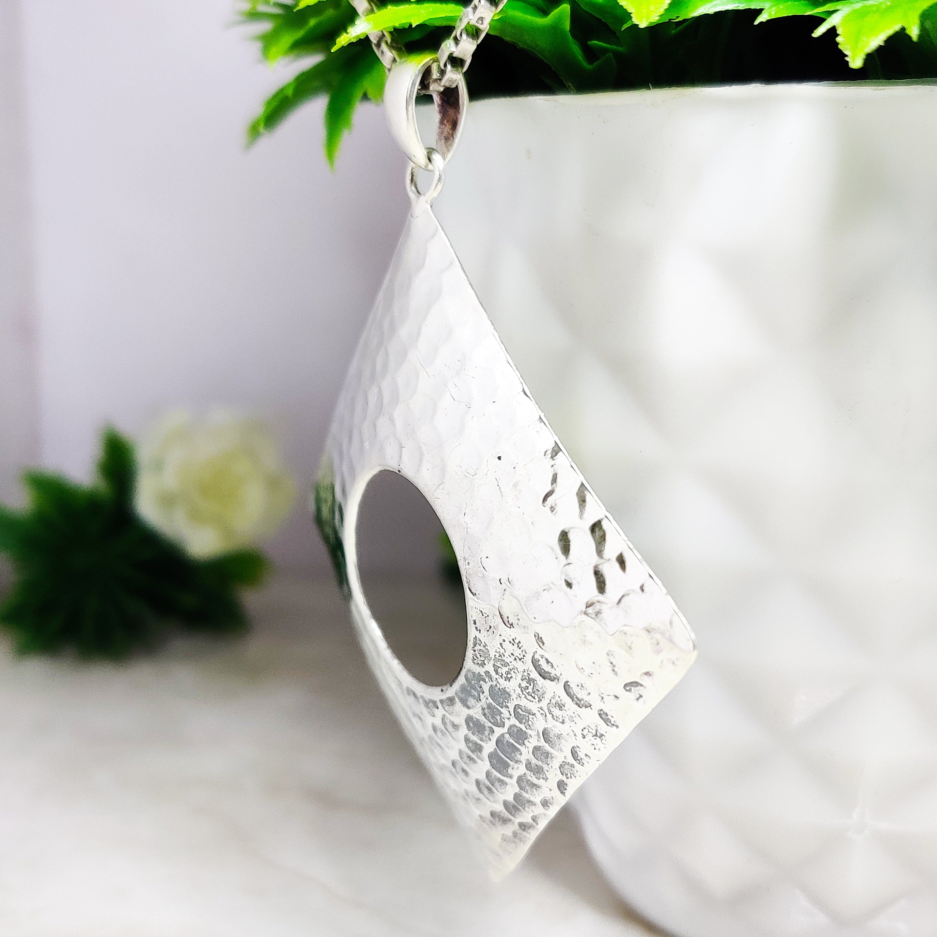 Sterling Silver 925 Silver Boho Pendant Big Size Pendant