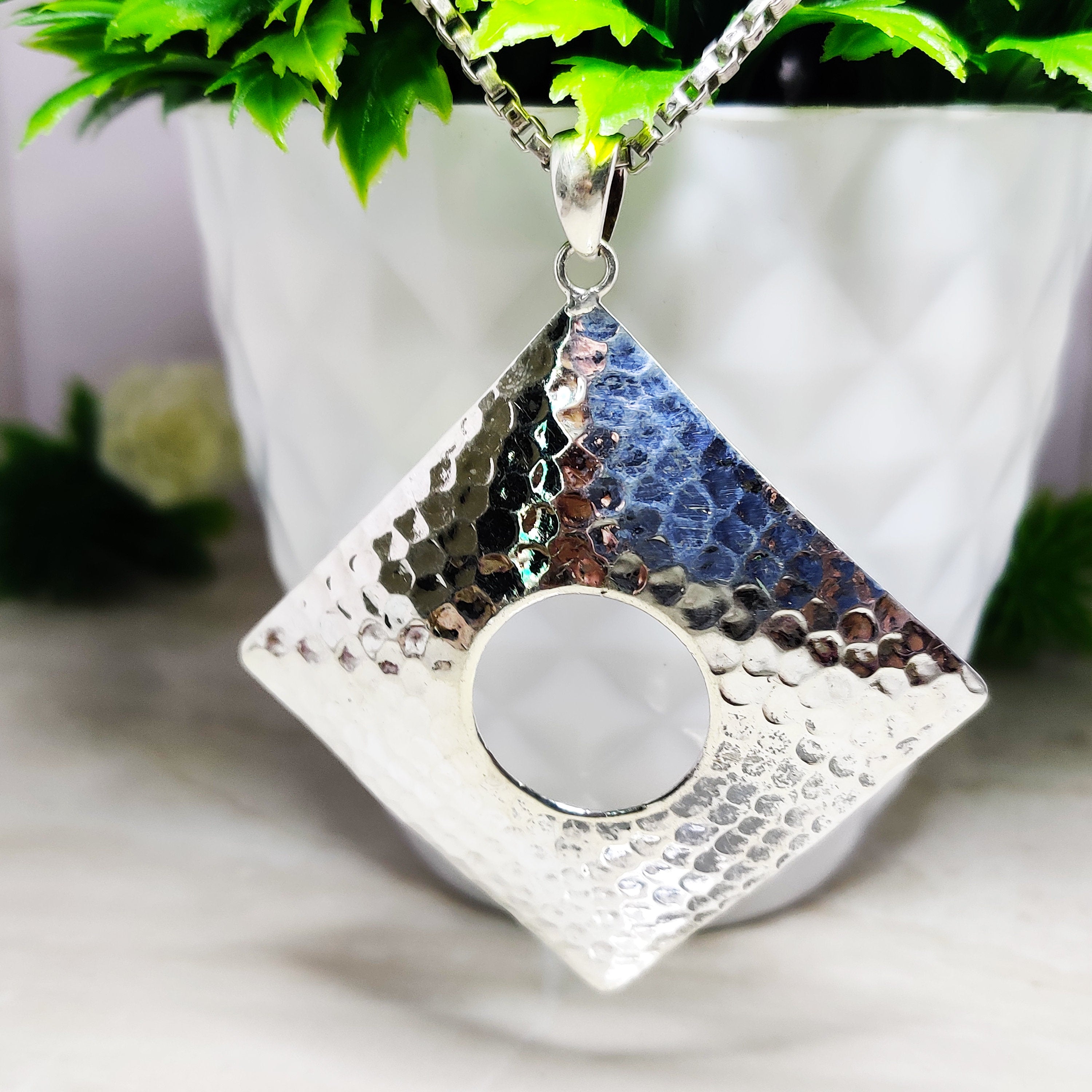 Sterling Silver 925 Silver Boho Pendant Big Size Pendant