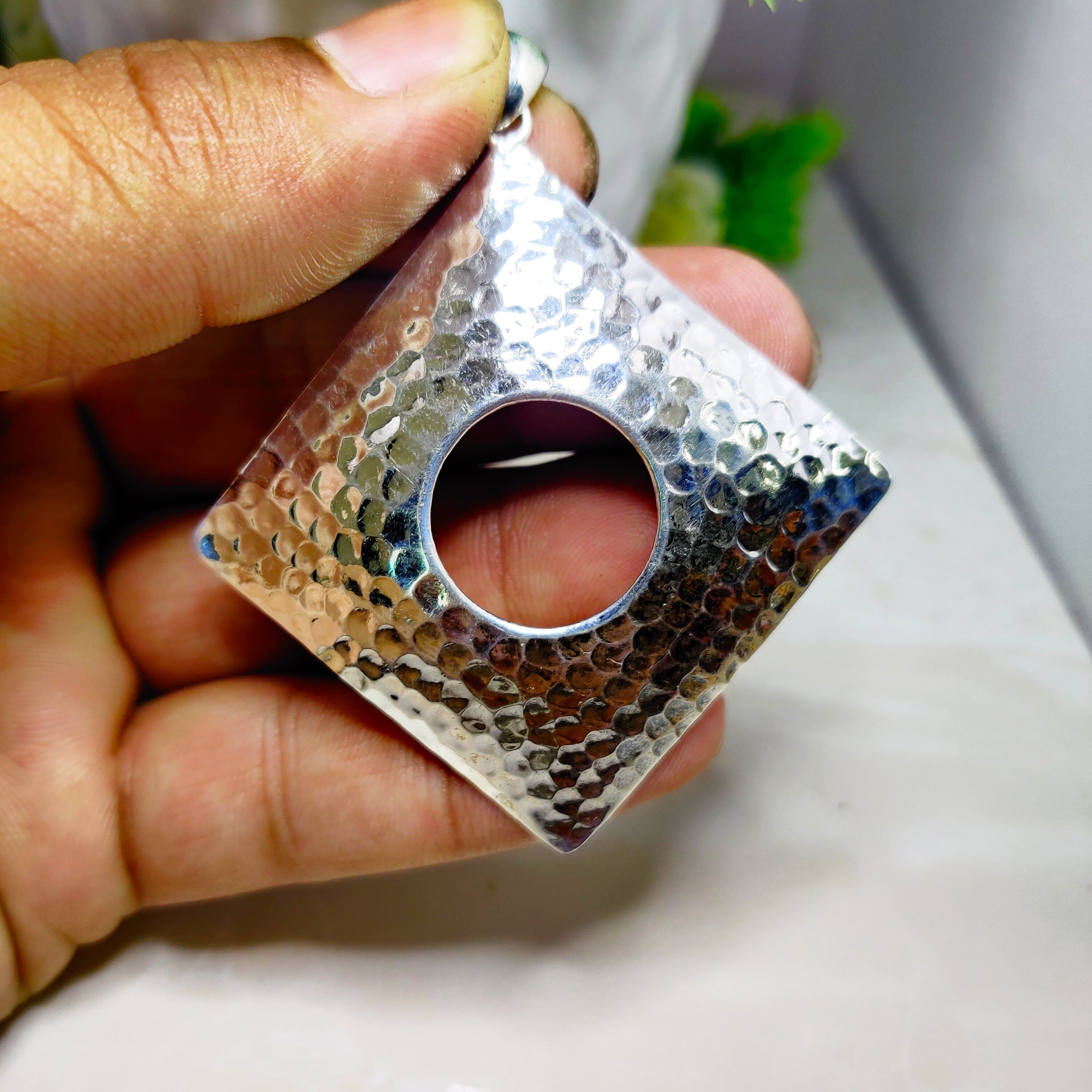 Sterling Silver 925 Silver Boho Pendant Big Size Pendant