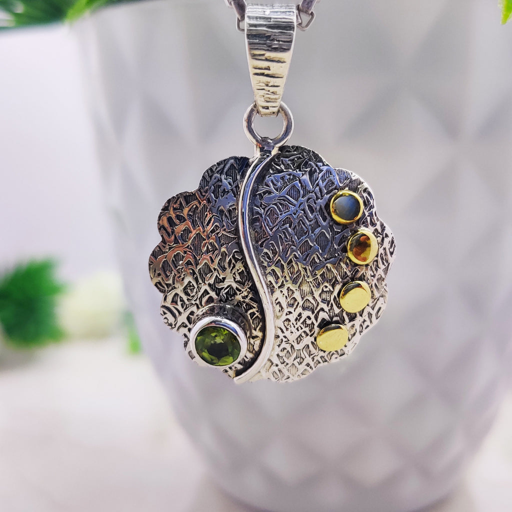 Natural Peridot Sterling Silver 925 Silver Boho Pendant,  Birth Month Stone Earrings 925 Sterling Solid Silver Red Garnet Gemstone Earring