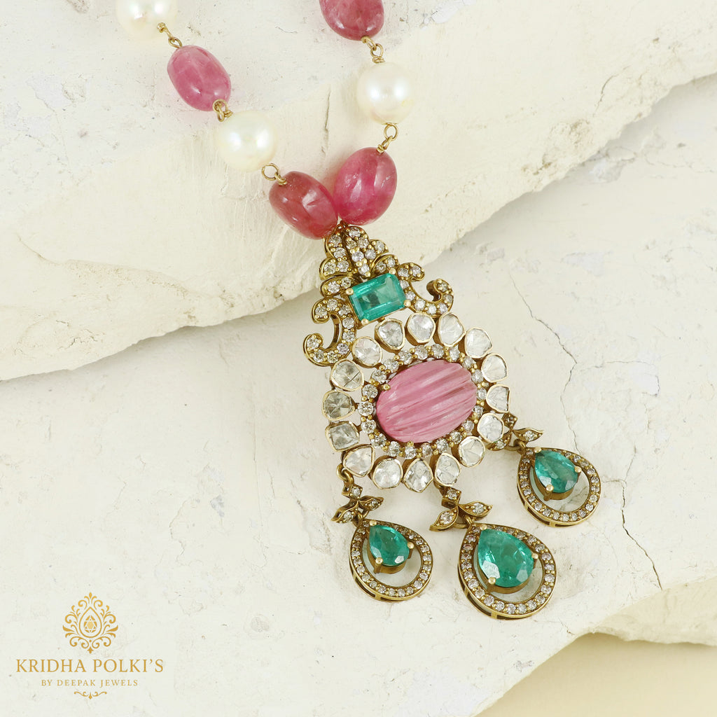 Natural Diamond Polki Pendant